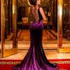 бархатное вечернее платье русалка
