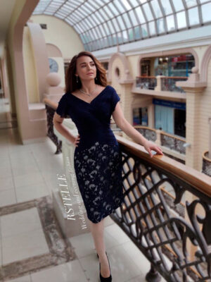 короткое кружевное вечернее платье большого размера