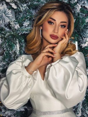 свадебное платье объемные рукава фонарики