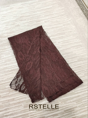 коричневый кружевной палантин(платок), мантилья