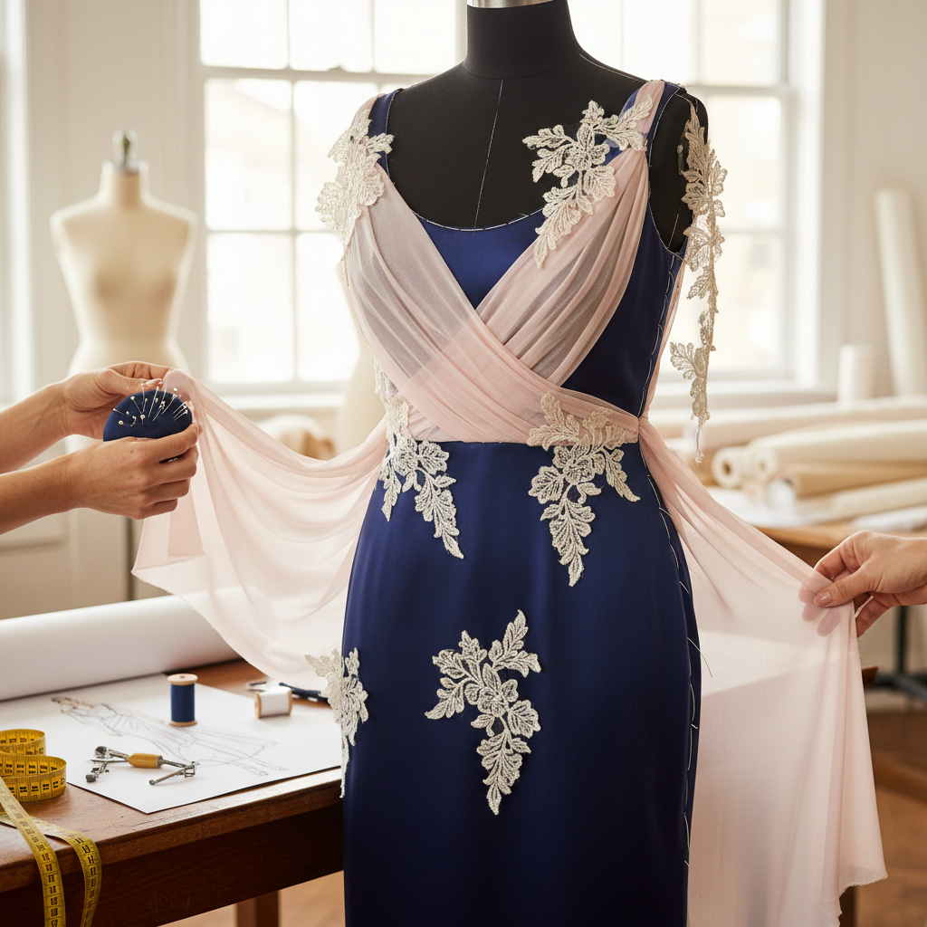 переделка вечернего платья, изменение модели