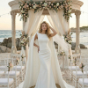 свадебное платье русалка с кейпом(накидкой)